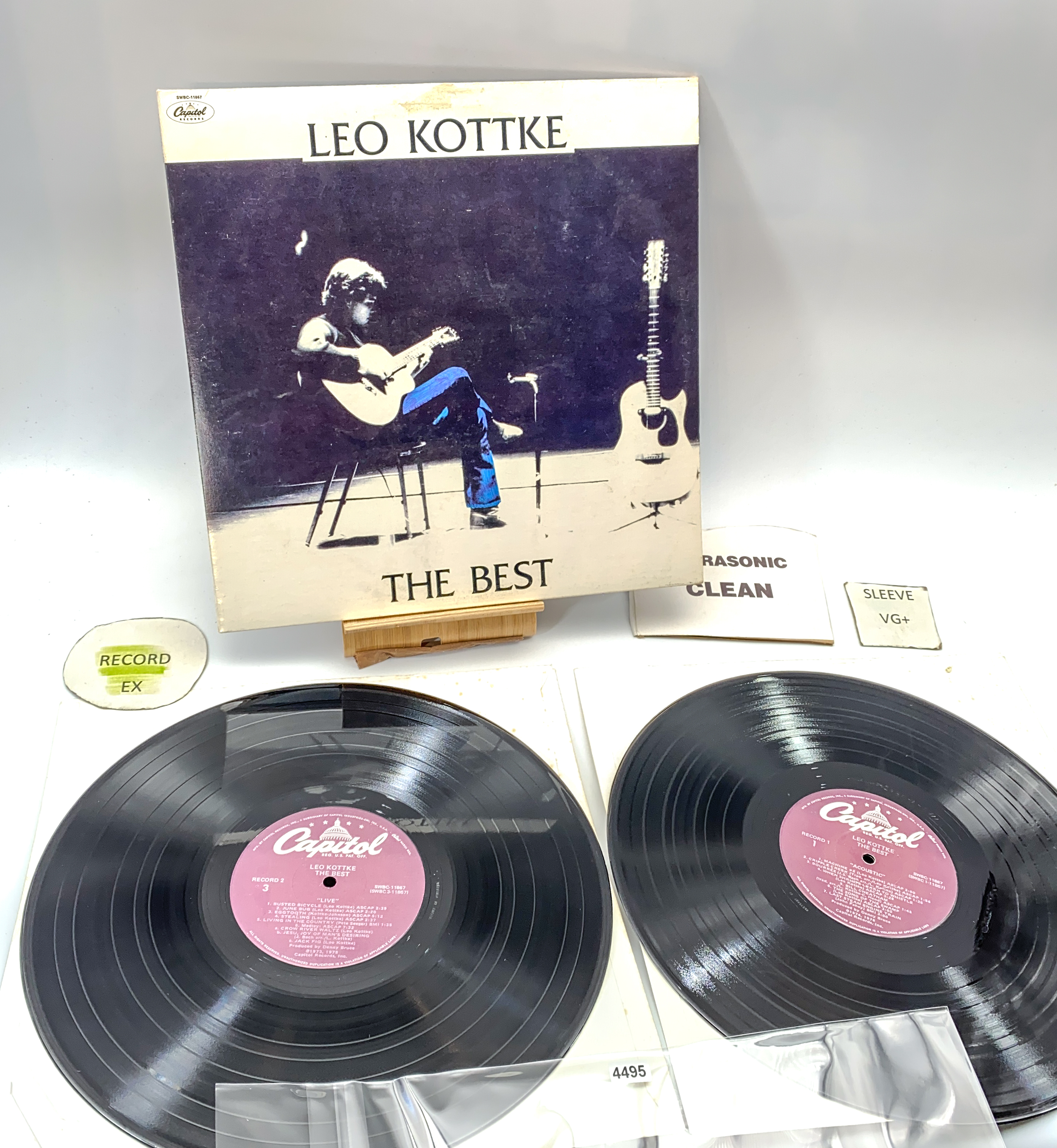 Leo Kottke The Best - EX/VG+ SWBC 11867 Ultrasonic Clean - Imagen 2 de 4